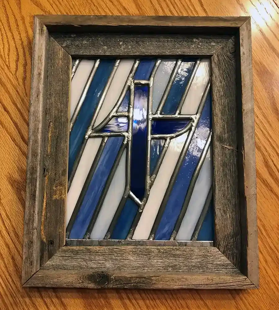 framed-stained-glass-cross